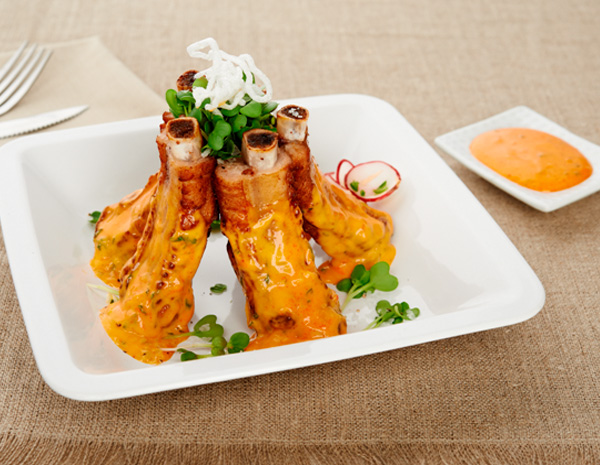 Recipe Garlic Flavored Spare Ribs with Sriracha Mayo