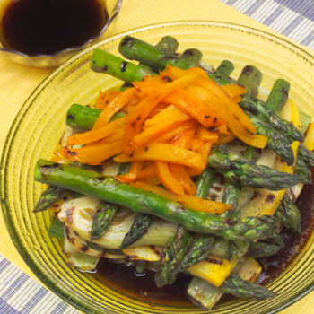 Recipe Grilled Asparagus & Squash with Lee Kum Kee Premium Soy Sauce