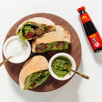 Recipe Healthy Lamb Meatballs in Pita S