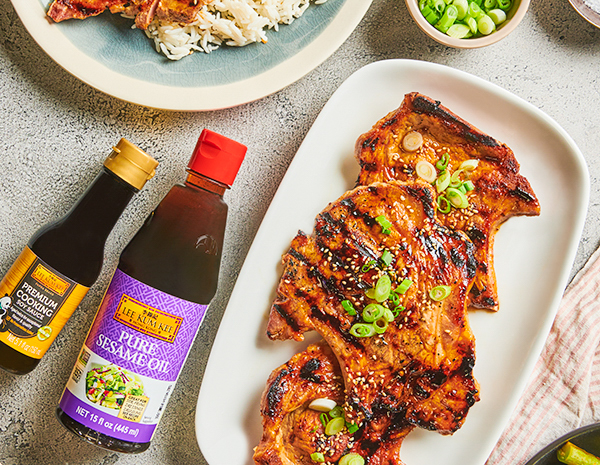 Recipe Honey Sesame Garlic Grilled Pork Chops