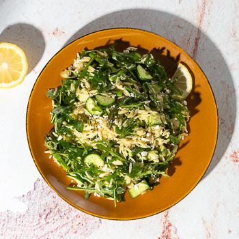 Recipe Lemon Garlic & Black Pepper Orzo Salad S