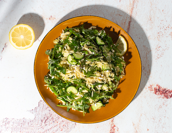 Recipe Lemon Garlic & Black Pepper Orzo Salad