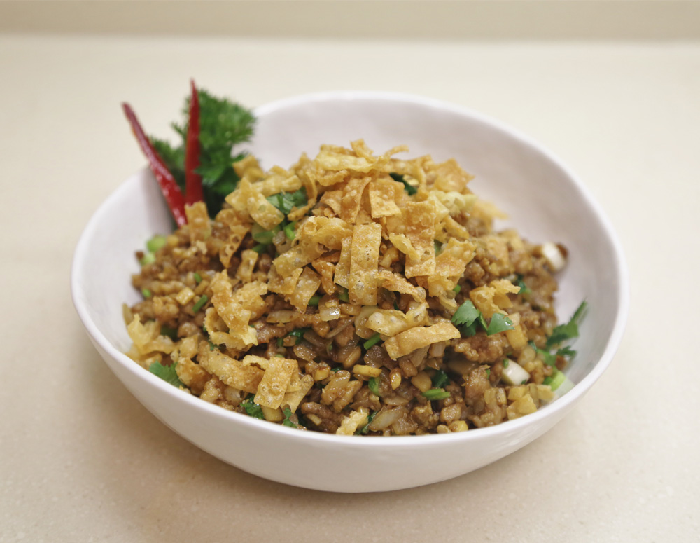 Recipe Minced Chicken with Garlic Hoisin Mustard Sauce