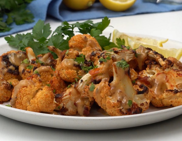 Recipe Moroccan Cauliflower with Tahini Chili Honey