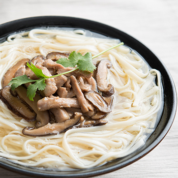 Mushroom and Pork Noodle Soup
