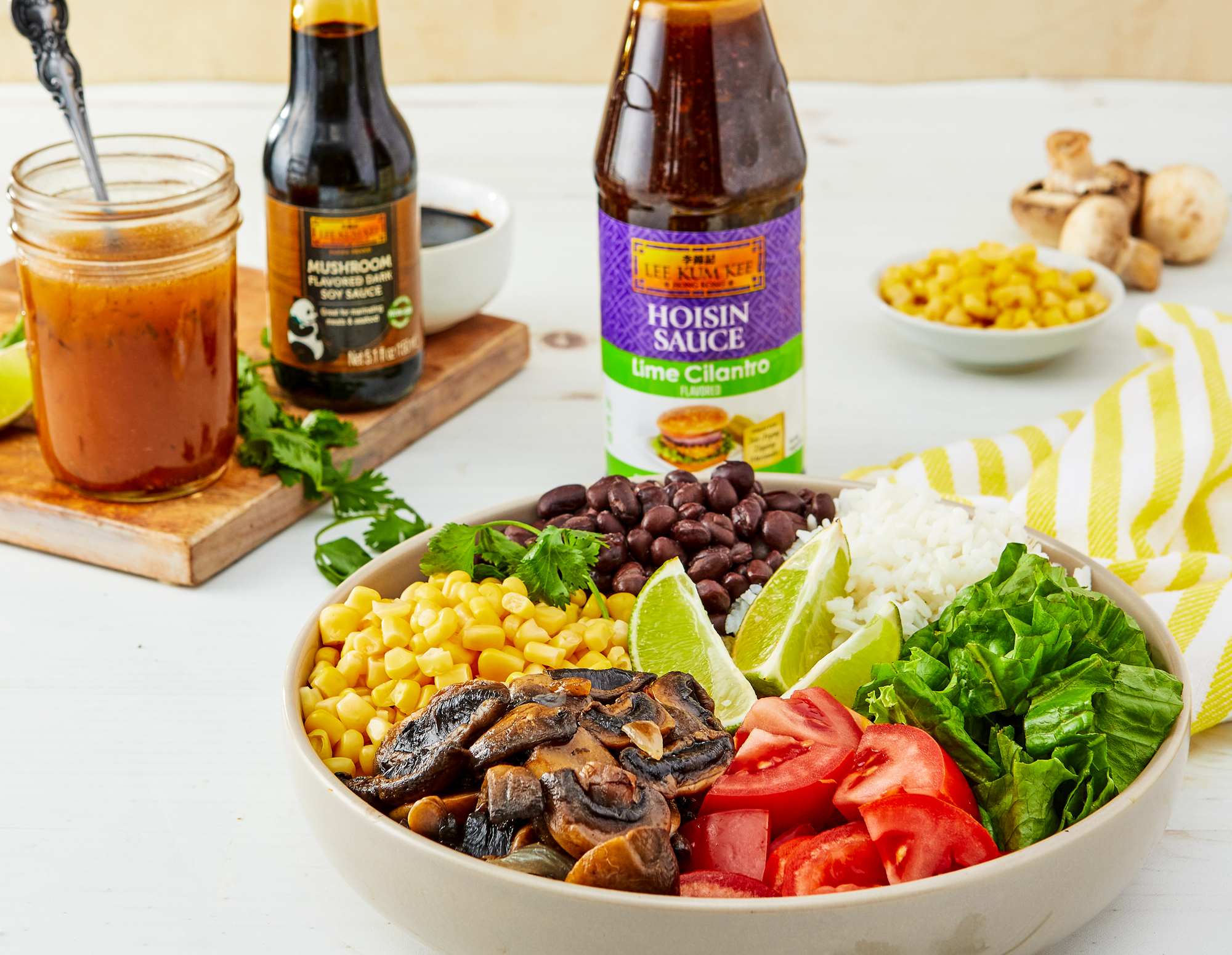 Recipe Mushroom Burrito Bowl  Lime Cilantro Dressing