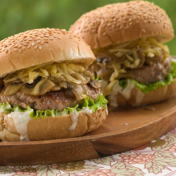 Recipe Mushroom-Onion Hoisin Burger