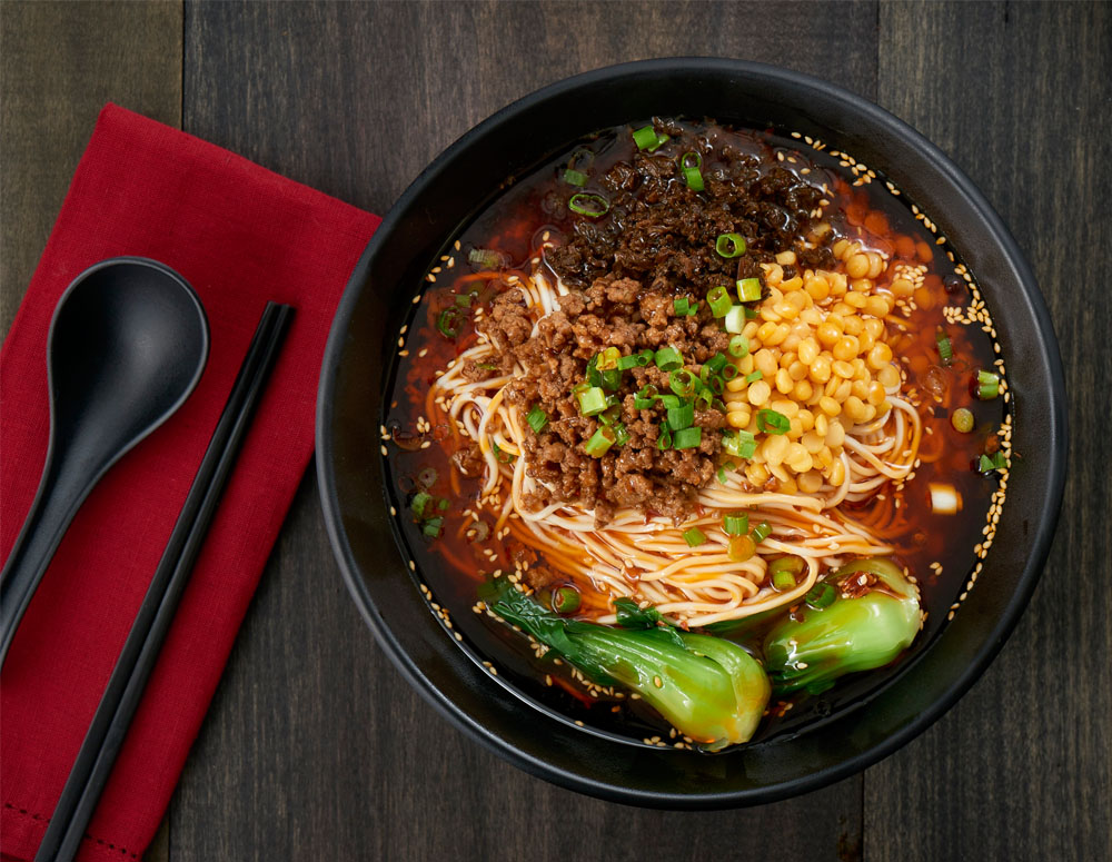 Recipe Noodles with Pork and Yellow Peas