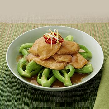 Recipe Oyster Mushrooms and Chinese Broccoli in Abalone Sauce S