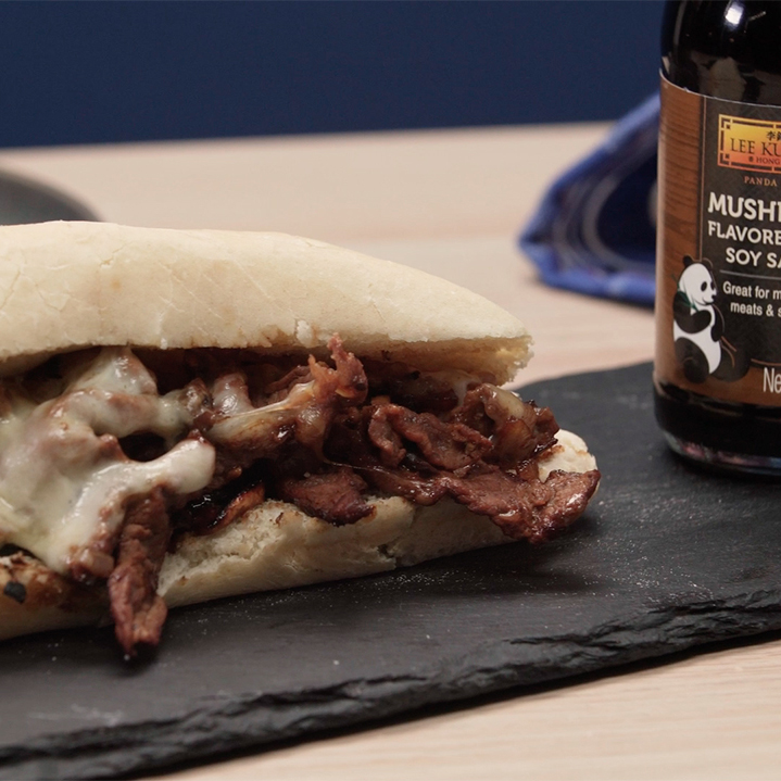 Recipe Philly Cheesesteak with Mushroom Flavored with Dark Soy Sauce S