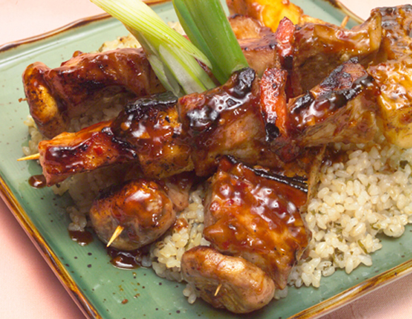 Recipe Pineapple Pork Kabobs with Lee Kum Kee Premium Oyster Flavored Sauce