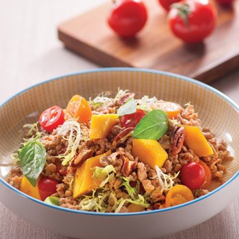 核桃芒果肉鬆沙律 