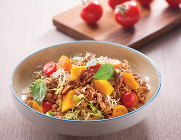 核桃芒果肉鬆沙律 