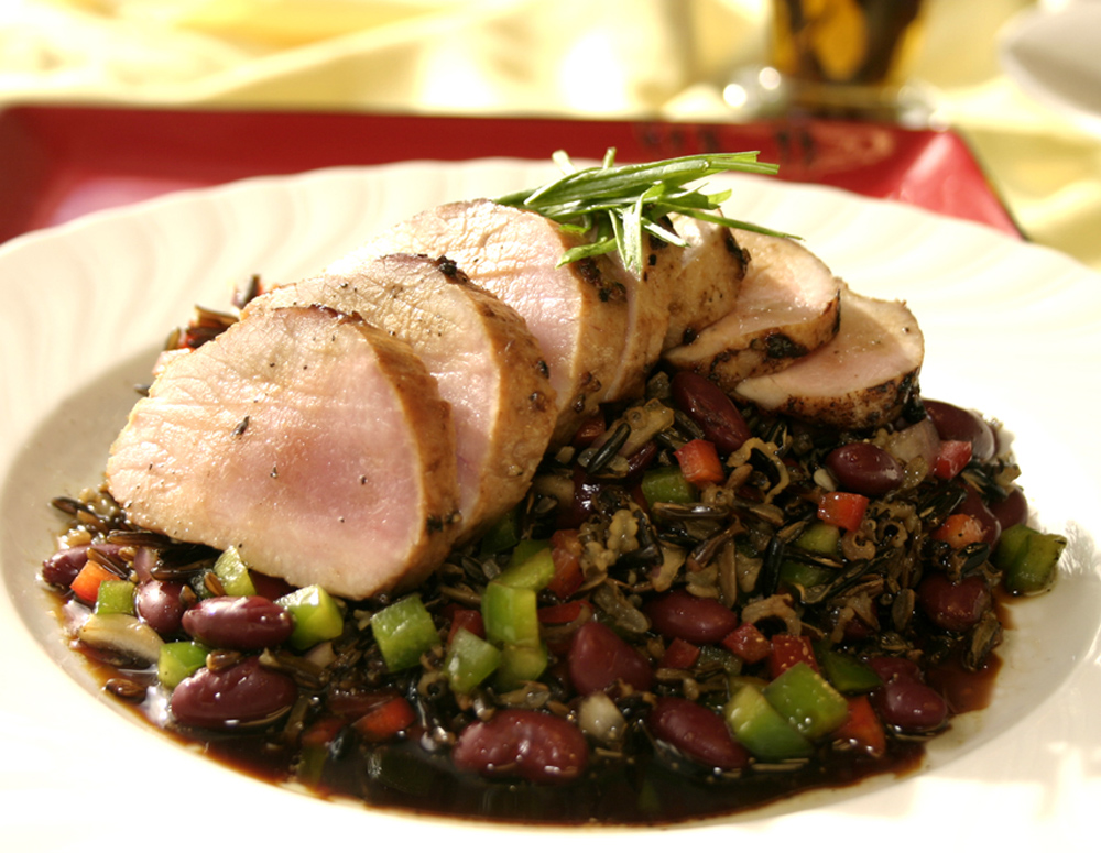 Recipe Pork Medallion Served with Wild Rice