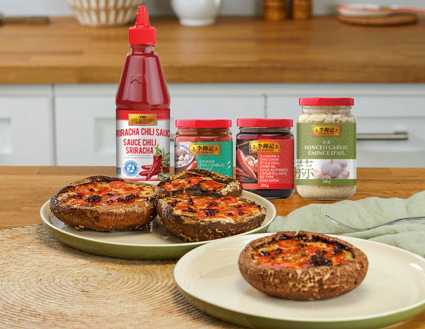 Pizza aux champignons portobellos