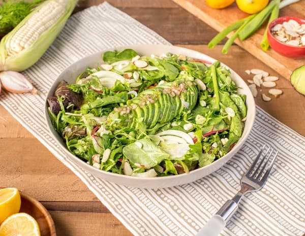 California Salad with Oyster Sauce Vinaigrette