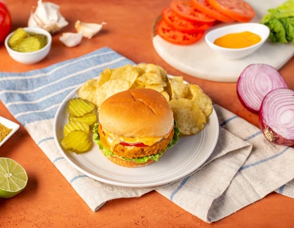 Sriracha Mayo Chickpea Burger