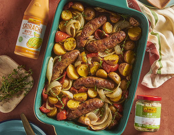 Recipe Roasted Sausage and Potato Bake