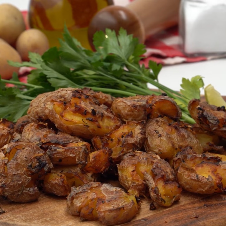 Recipe Rosemary Chili Garlic Smashed Potatoes_S