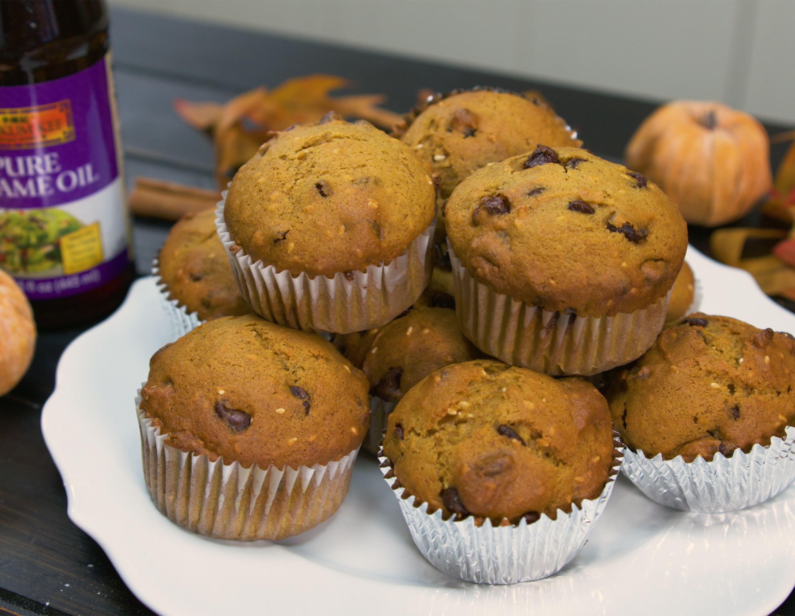 Recipe Sesame & Chocolate Chip Pumpkin Muffins