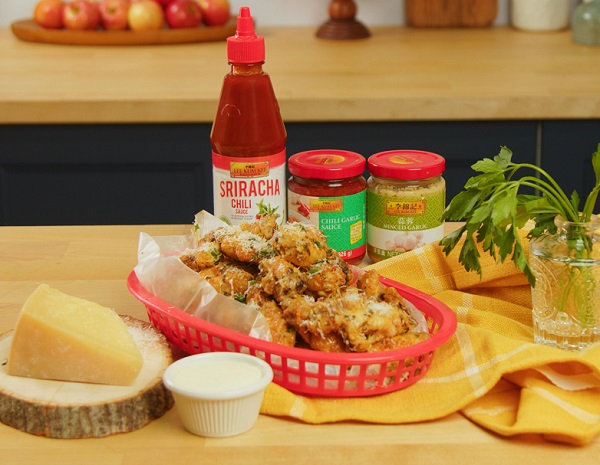 Recipe Spicy Garlic Parm Wings