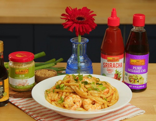 Recipe Spicy Garlic Shrimp Noodles