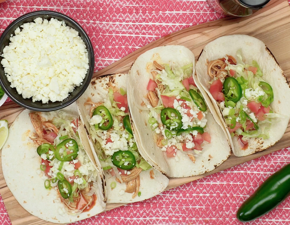 Recipe Spicy Orange Pulled Chicken Tacos