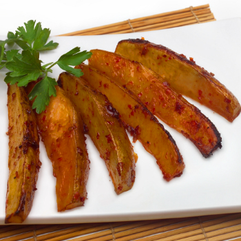 Recipe Spicy Potato Wedges with Hoisin Flavored Sour Cream Dip