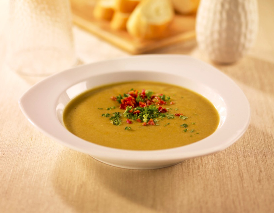 Recipe Split Pea & Bacon Soup with Premium Oyster Flavored Sauce