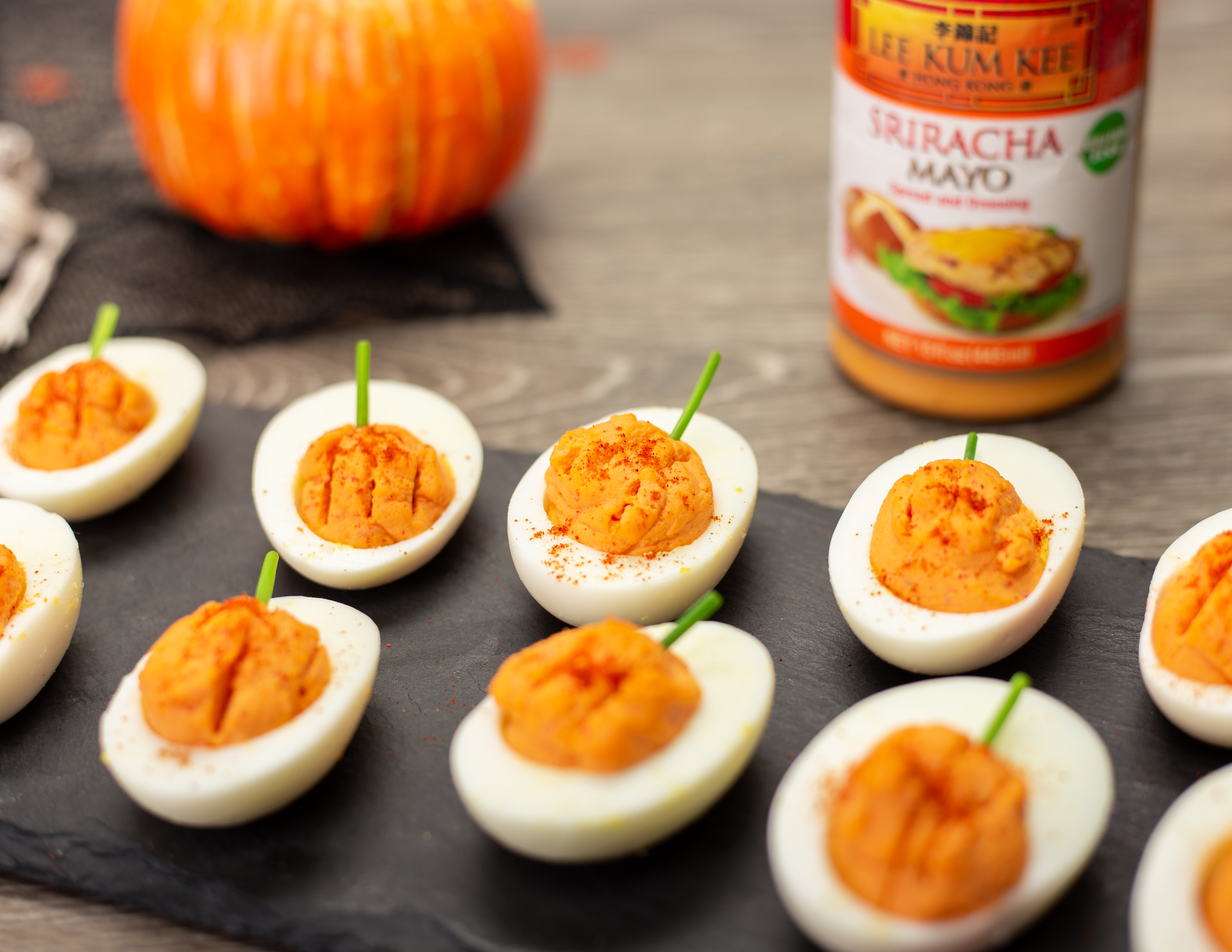 Recipe Sriracha Mayo Deviled Eggs