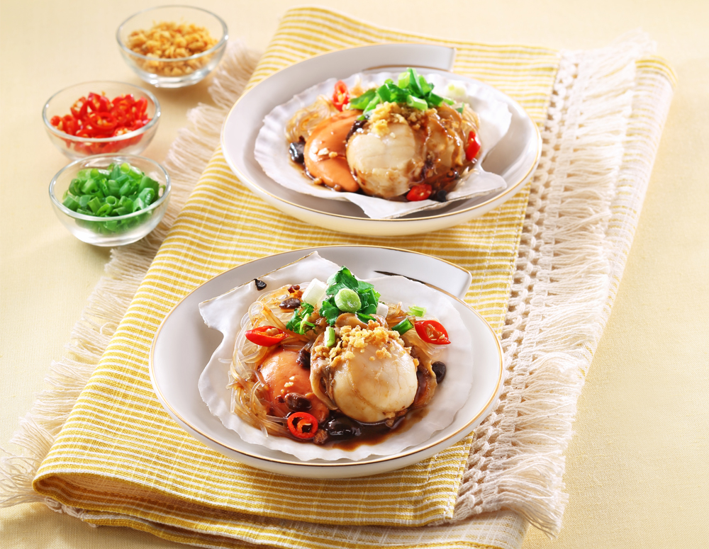 Recipe Steamed Scallops with Black Bean Garlic Sauce