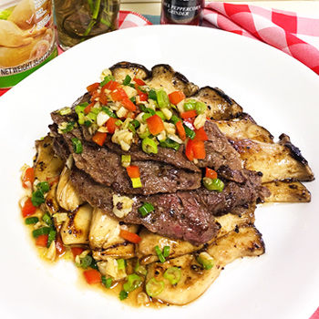 雞腿菇牛肉燒