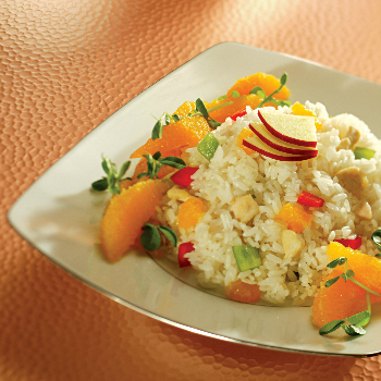 Recipe Stir-Fried Rice with Orange and Chicken