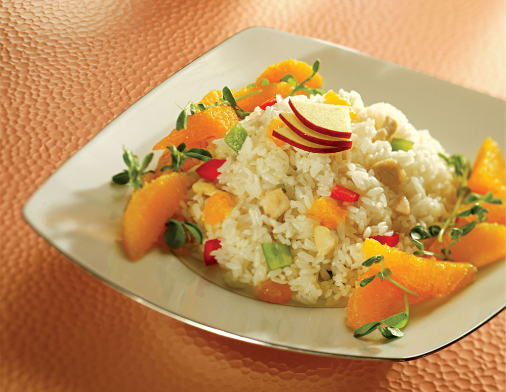 Recipe Stir-Fried Rice with Orange and Chicken