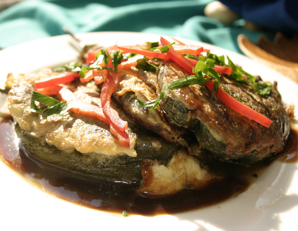 Recipe Stuffed Chili Relleno with Oyster Flavored Sauce