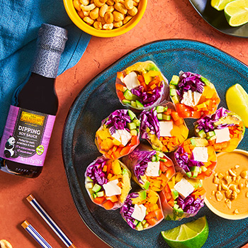 Recipe Vegetarian Summer Rolls with Coconut Peanut Dipping Sauce S