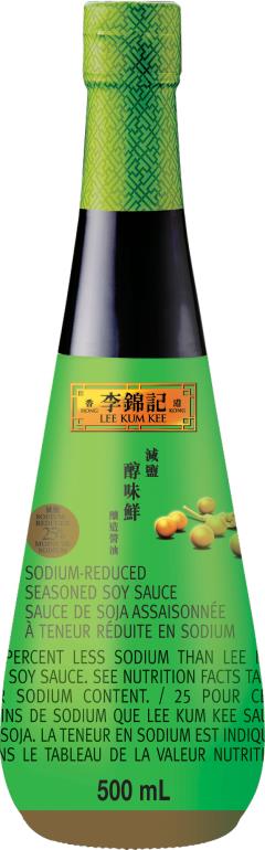 Sodium-Reduced Seasoned Soy Sauce, 500ml, bottle