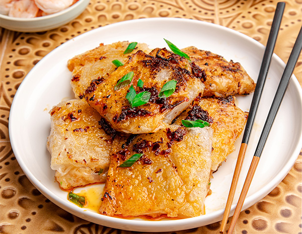 Une recette de dumplings en papier de riz farcis aux crevettes.