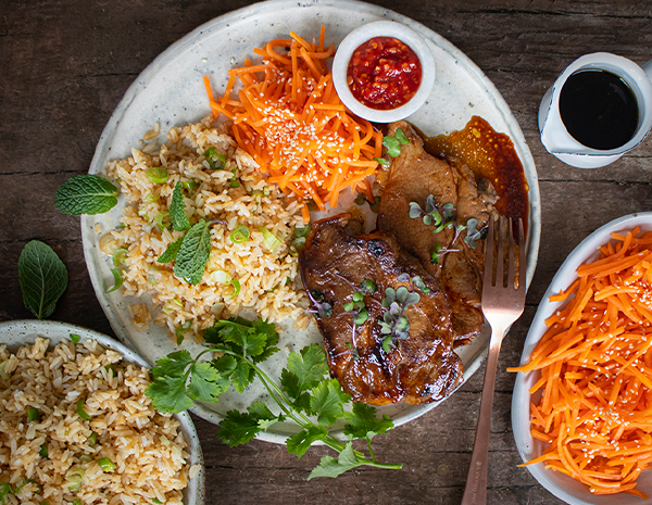 Saucy Pork Scotch Fillet