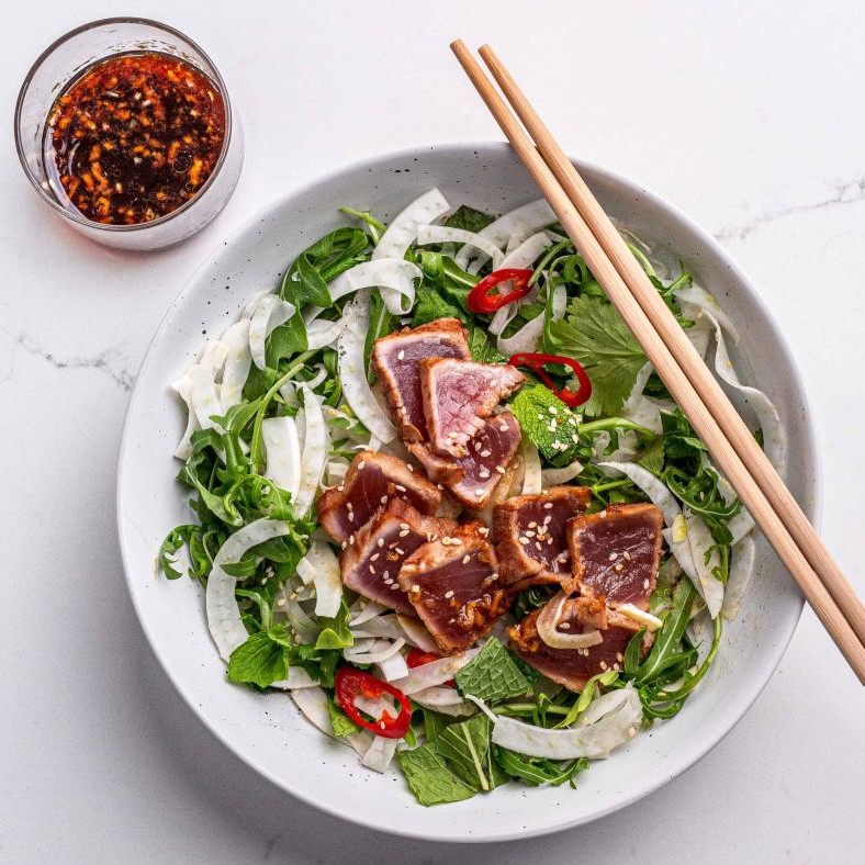 Seared Tuna Tataki with Fennel  Ponzu Dressing  Copy