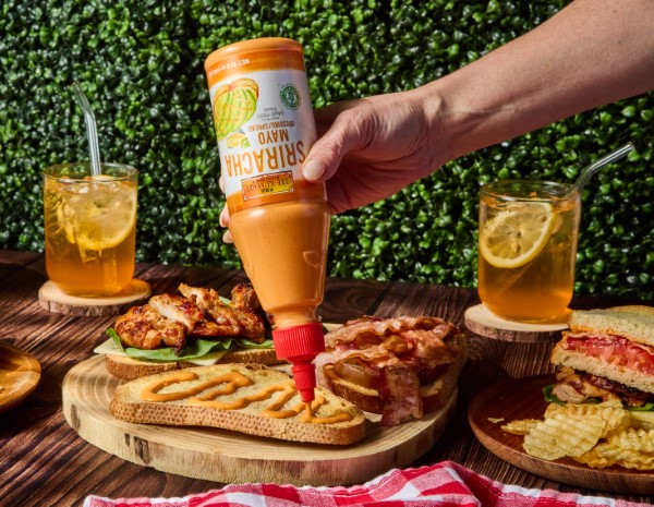 A spicy club sandwich recipe made with Lee Kum Kee Sriracha Mayo