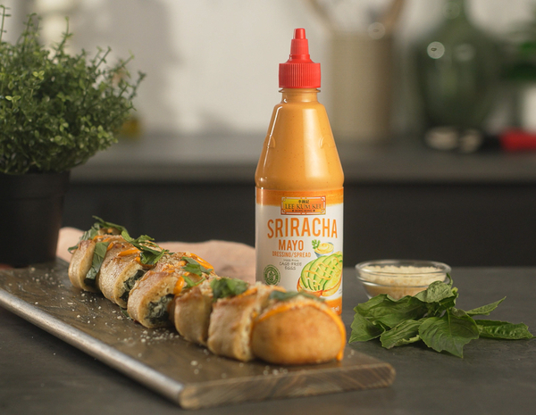 SPINACH ARTICHOKE DIP STUFFED GARLIC BREAD RECIPE