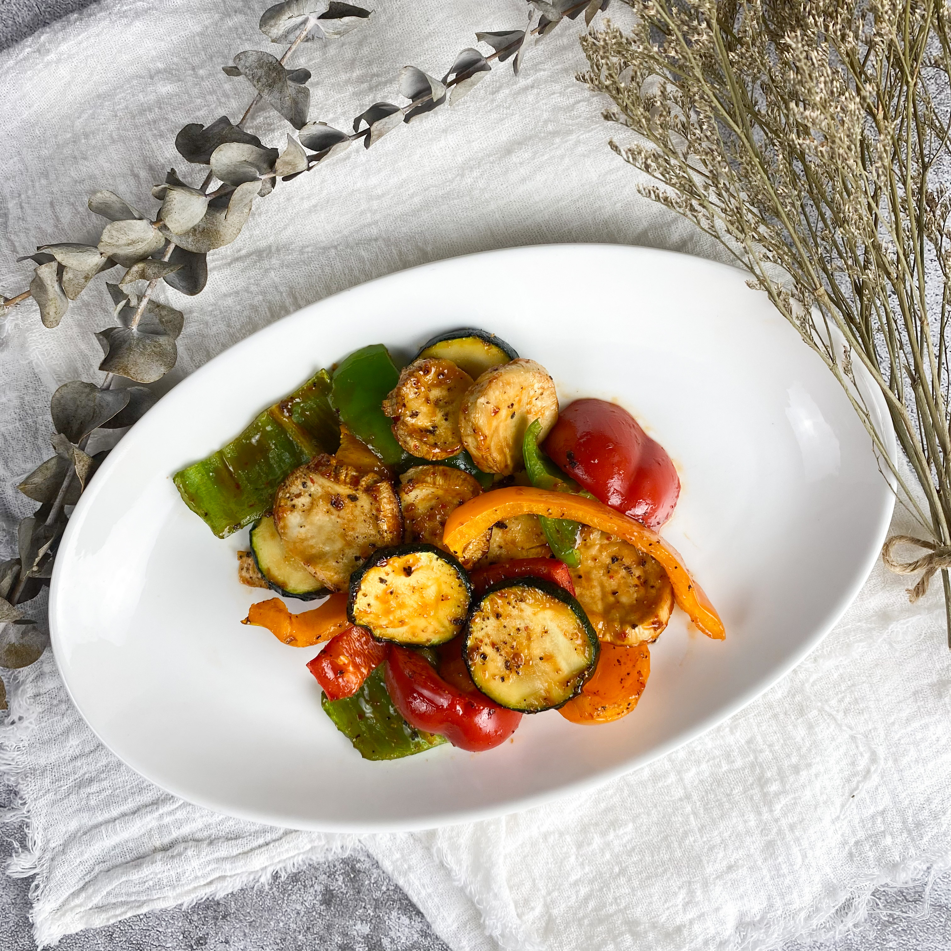 氣炸杏鮑菇佐時蔬