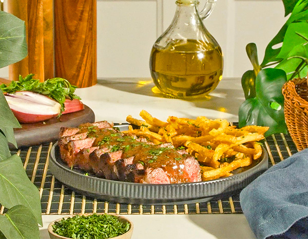 A classic steak frites recipe with a twist from Lee Kum Kee oyster sauce.