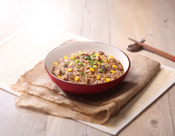 Steamed Pork Mushroom And Sweet Corn Meatloaf