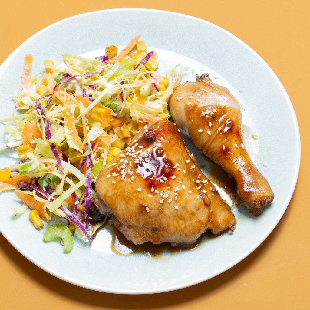 Sticky Honey Soy Chicken  Slaw