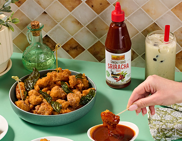 A Taiwanese style popcorn chicken recipe with smoky bbq sauce.