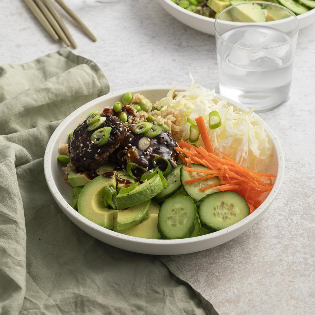 Teriyaki Beef Burger Bowls