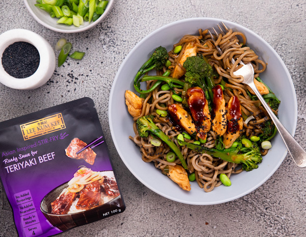 Teriyaki Chicken  Broccolini Soba Noodles 600x 465