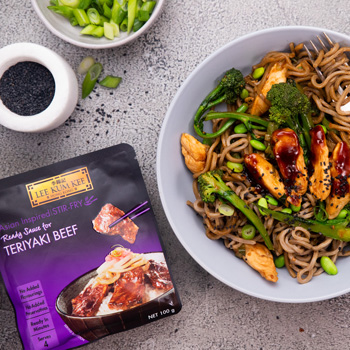 Teriyaki Chicken  Broccolini Soba Noodles